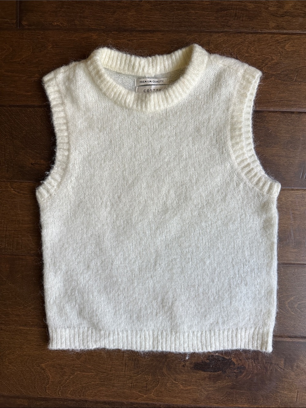COS Cream Sleeveless Knit Vest